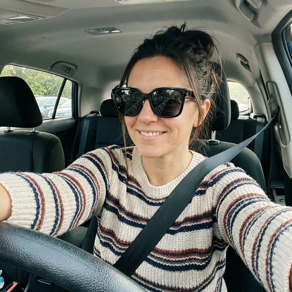 Marianne B. wearing Overa fit-over sunglasses